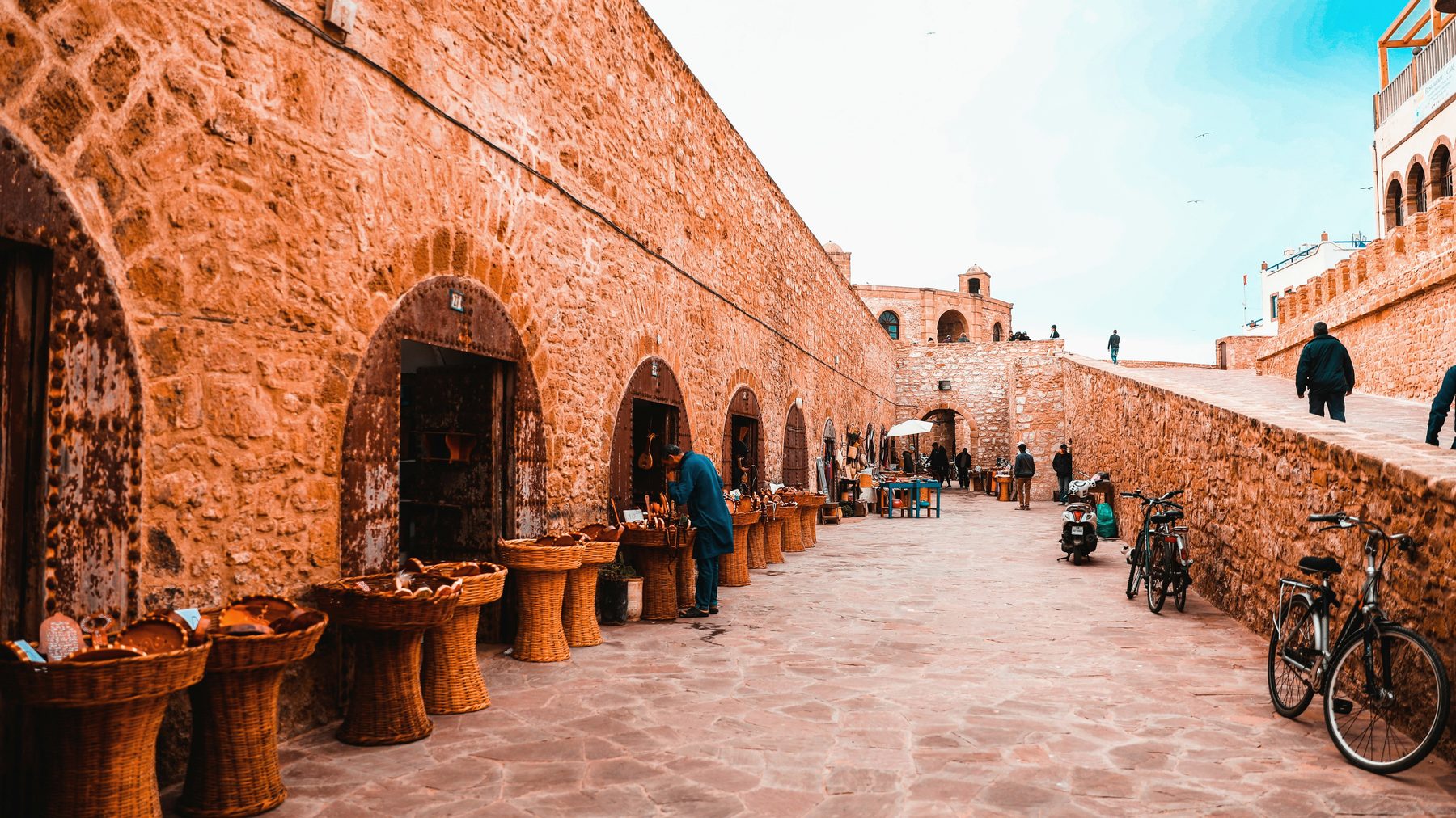 The arcades of the Skala in the Essaouira medina